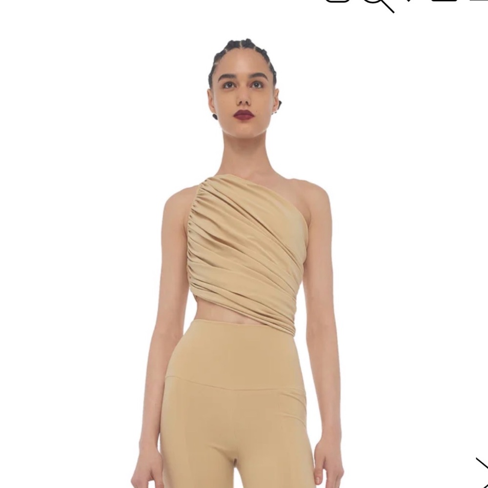 Norma Kamali Diana Bra Top in Blonde - Picture 3 of 4